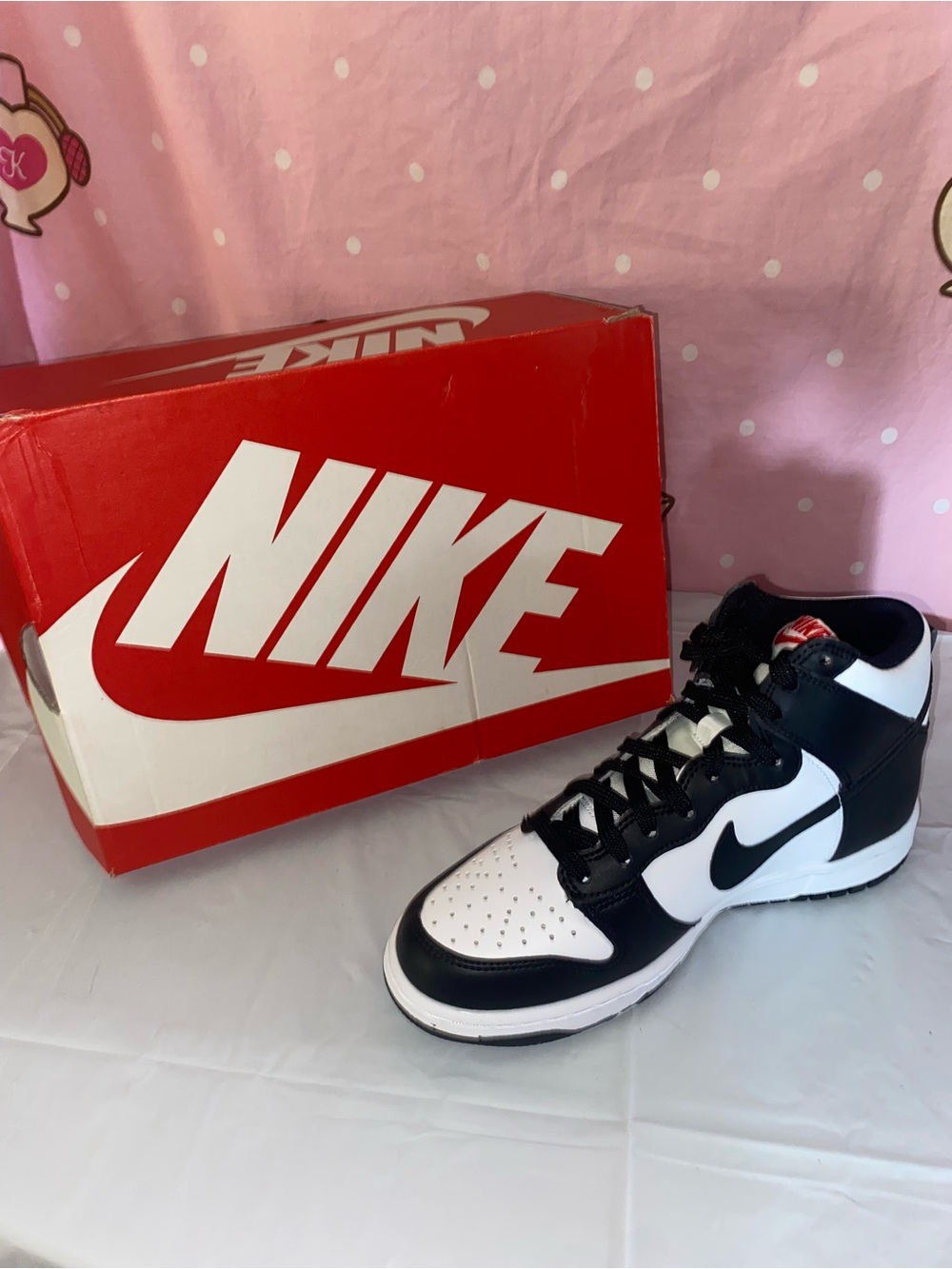 Nike Kids Black and White High-Top Sneakers